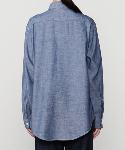 orSlow(オアスロウ)の「orSlow | シャンブレー フラップポケットワークシャツ WOMEN(シャツ/ブラウス・レディース・ブルー系その他・2)」の10枚目の写真
