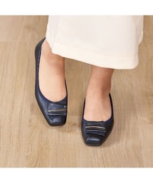 モチーフ金具付バレエパンプス
