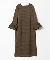 ＜kaene＞ボリュームカフス ドットドビー ワンピース＜ Select by EMMEL REFINES ＞