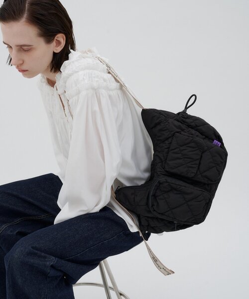 CIAOPANIC TYPY(チャオパニックティピー)の「:ZOZO限定【MumME】多収納!サイドギャザーデザインショルダーBAG(ショルダーバッグ・レディース・ホワイト/ブラック/キャメル・ONE SIZE)」の2枚目の写真