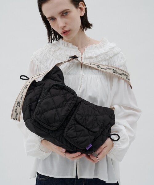 CIAOPANIC TYPY(チャオパニックティピー)の「:ZOZO限定【MumME】多収納!サイドギャザーデザインショルダーBAG(ショルダーバッグ・レディース・ホワイト/ブラック/キャメル・ONE SIZE)」の11枚目の写真