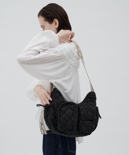 CIAOPANIC TYPY(チャオパニックティピー)の「:ZOZO限定【MumME】多収納!サイドギャザーデザインショルダーBAG(ショルダーバッグ・レディース・ホワイト/ブラック/キャメル・ONE SIZE)」の12枚目の写真