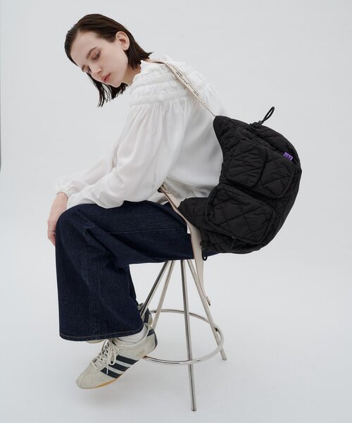 CIAOPANIC TYPY(チャオパニックティピー)の「:ZOZO限定【MumME】多収納!サイドギャザーデザインショルダーBAG(ショルダーバッグ・レディース・ホワイト/ブラック/キャメル・ONE SIZE)」の15枚目の写真