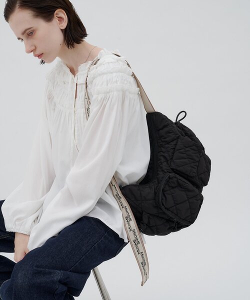 CIAOPANIC TYPY(チャオパニックティピー)の「:ZOZO限定【MumME】多収納!サイドギャザーデザインショルダーBAG(ショルダーバッグ・レディース・ホワイト/ブラック/キャメル・ONE SIZE)」の17枚目の写真