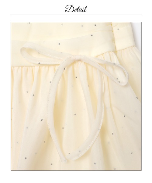 DAZZY(デイジー)の「シフォンラメビジューAラインセットアップミニ丈キャバドレス(ドレス・レディース・アイボリー・S/XS)」の17枚目の写真