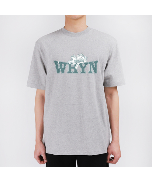 WHYN(ワイエヌ)の「フラワーペタル半袖Tシャツ F05BRD_WBX11021(Tシャツ/カットソー・メンズ・ブルー/ホワイト/ブラック/グレー系その他・S/XL/L/M)」の1枚目の写真