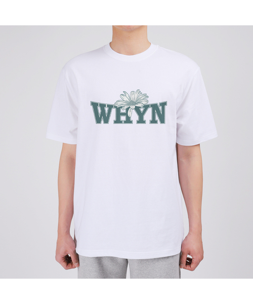 WHYN(ワイエヌ)の「フラワーペタル半袖Tシャツ F05BRD_WBX11021(Tシャツ/カットソー・メンズ・ブルー/ホワイト/ブラック/グレー系その他・S/XL/L/M)」の2枚目の写真