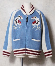 HOUSTON ヒューストン SOUVENIR COWICHAN SWEATER(TIGER) / カウチンセーター スカジャン風 ニット カーディガン