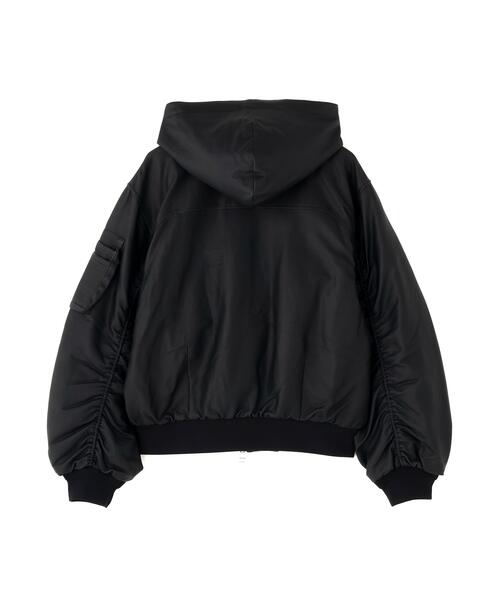 DANKE SCHON(ダンケシェーン)の「DankeSchon/ダンケシェーン/PU COATING ZIP MA-1(MA-1・レディース・ブラック・L/M)」の7枚目の写真