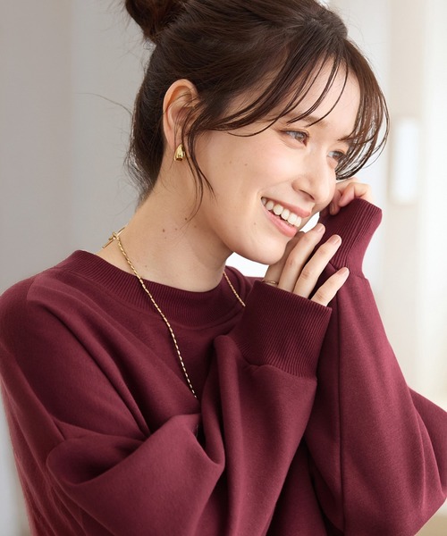 Viola e Viola(ヴィオラエヴィオラ)の「あったか裏起毛ハイネックチュニック(チュニック・レディース・杢グレー/ボルドー/ブラック/グリーン・M/LL/L)」の14枚目の写真