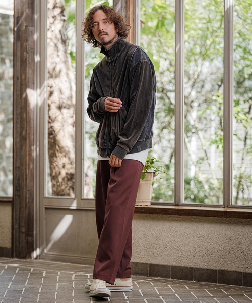 CAMBIO(カンビオ)の「mj11892-Cut Velour Corduroy Track Jacket トラックジャケット(PF-262-012)(その他アウター・メンズ・ブラック/グレー・L/M)」の7枚目の写真