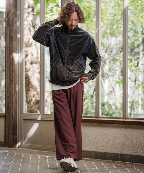 CAMBIO(カンビオ)の「mj11892-Cut Velour Corduroy Track Jacket トラックジャケット(PF-262-012)(その他アウター・メンズ・ブラック/グレー・L/M)」の8枚目の写真