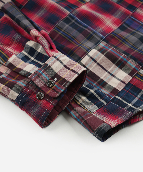 FRIZMWORKS（フリズムワークス）の「MADRAS PATCHWORK RELAXED SHIRT _ WINE（シャツ/ブラウス・メンズ・その他・SMALL/MEDIUM/LARGE/X-LARGE）」の6枚目の写真