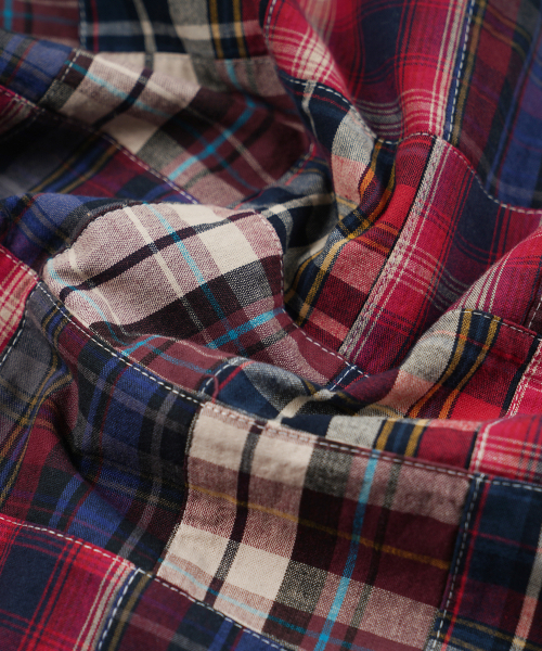 FRIZMWORKS（フリズムワークス）の「MADRAS PATCHWORK RELAXED SHIRT _ WINE（シャツ/ブラウス・メンズ・その他・SMALL/MEDIUM/LARGE/X-LARGE）」の8枚目の写真