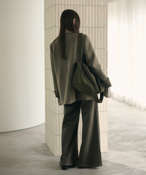 LAULEN(ローレン)の「no collar single jacket /ノーカラーシングルジャケット(ノーカラージャケット・レディース・ブラウン/グレー・FREE)」の14枚目の写真