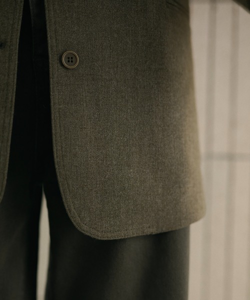 LAULEN(ローレン)の「no collar single jacket /ノーカラーシングルジャケット(ノーカラージャケット・レディース・ブラウン/グレー・FREE)」の22枚目の写真