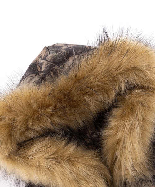 SUPPLIER(サプライヤー)の「SUPPLIER-Tree Camo Faux Fur Cross Zip Hoodie(パーカー・メンズ・カーキ・FREE)」の4枚目の写真