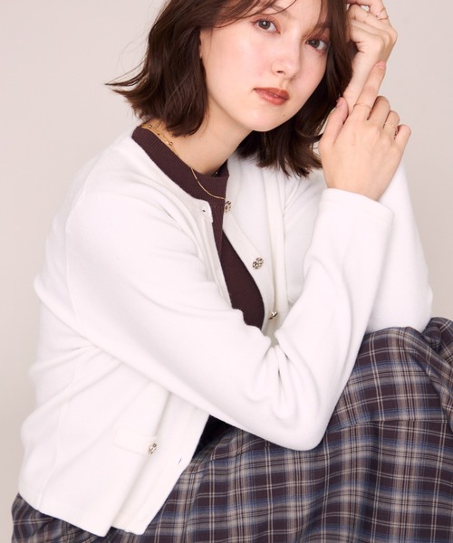 MISCH MASCH(ミッシュマッシュ)の「2026秋冬新作 クリスタルラメニットジャケット(その他アウター・レディース・ブラック/ピンク/ホワイト/グレー・フリ-)」の14枚目の写真