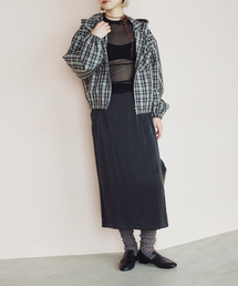 IENA LA BOUCLE ハイカウントチェックタフタブルゾン