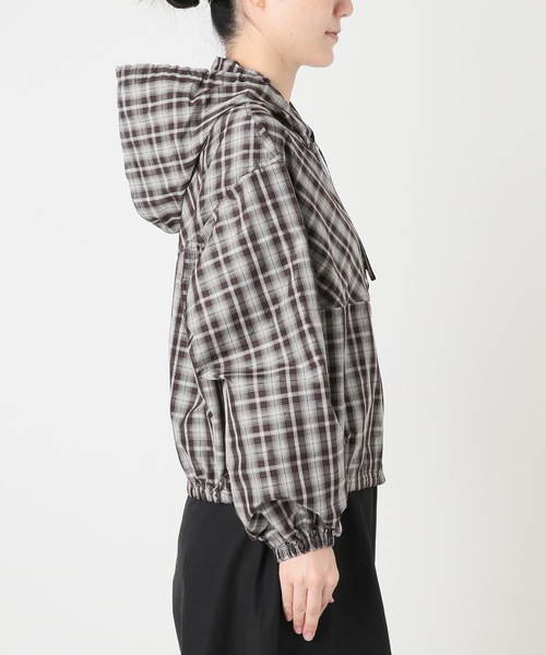 IENA LA BOUCLE(イエナラブークル)の「IENA LA BOUCLE ハイカウントチェックタフタブルゾン(その他アウター・レディース・チョコ・FREE)」の22枚目の写真