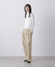 YLEVE / 2/72 SUPER 100’s WOOL HIGH-TWIST VOILE TROUSERS