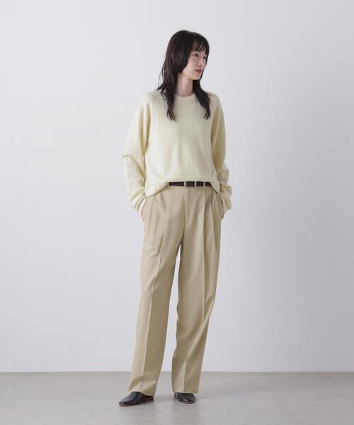 YLEVE(イレーヴ)の「YLEVE / 2/72 SUPER 100’s WOOL HIGH-TWIST VOILE TROUSERS(その他パンツ・レディース・ベージュ/ブラウン系その他2・0/1/2)」の4枚目の写真