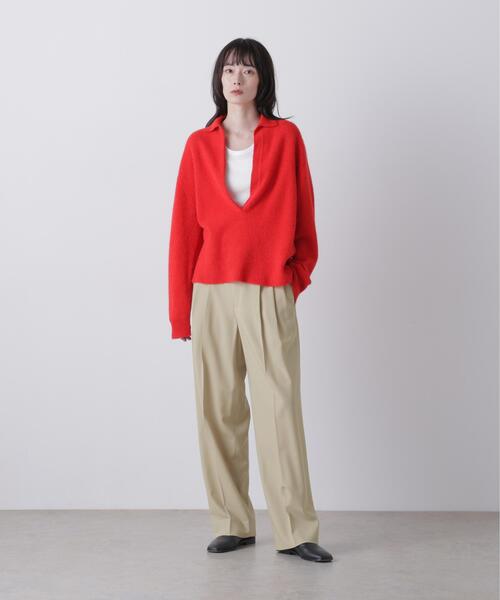YLEVE(イレーヴ)の「YLEVE / 2/72 SUPER 100’s WOOL HIGH-TWIST VOILE TROUSERS(その他パンツ・レディース・ベージュ/ブラウン系その他2・0/1/2)」の5枚目の写真
