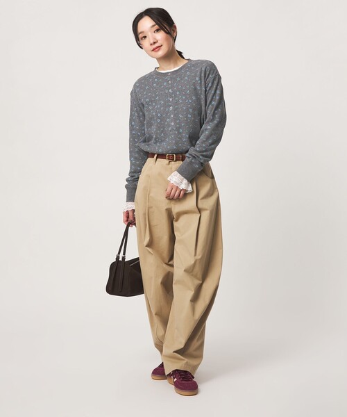 green label relaxing（グリーンレーベルリラクシング）の「【WEB限定】＜at ease＞ワッフル ヘンリーネック  フラワープリント カットソー（Tシャツ/カットソー・レディース・その他2/その他1・FREE）」の8枚目の写真