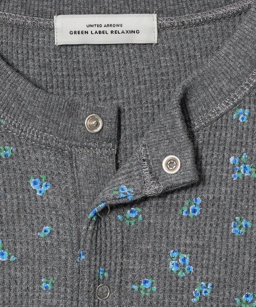 green label relaxing（グリーンレーベルリラクシング）の「【WEB限定】＜at ease＞ワッフル ヘンリーネック  フラワープリント カットソー（Tシャツ/カットソー・レディース・その他2/その他1・FREE）」の22枚目の写真