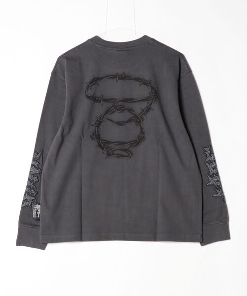AAPE BY A BATHING APE(エーエイプバイアベイシングエイプ)の「AAPE MAIN LONG SLEEVE TEE(Tシャツ/カットソー・メンズ・オレンジ系その他6/ライトブラック・SMALL/MEDIUM/X-LARGE/LARGE)」の3枚目の写真