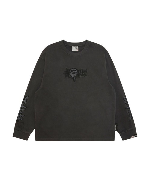 AAPE BY A BATHING APE(エーエイプバイアベイシングエイプ)の「AAPE MAIN LONG SLEEVE TEE(Tシャツ/カットソー・メンズ・オレンジ系その他6/ライトブラック・SMALL/MEDIUM/X-LARGE/LARGE)」の2枚目の写真