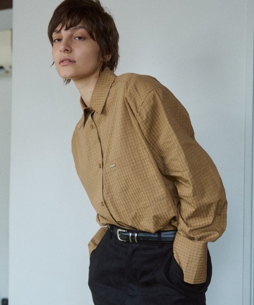 VION（ヴィオン）の「チェックショルダーパデッドシャツ / Check Shoulder Padded Shirt（シャツ/ブラウス・レディース・ホワイト/ベージュ・FREE）」の15枚目の写真