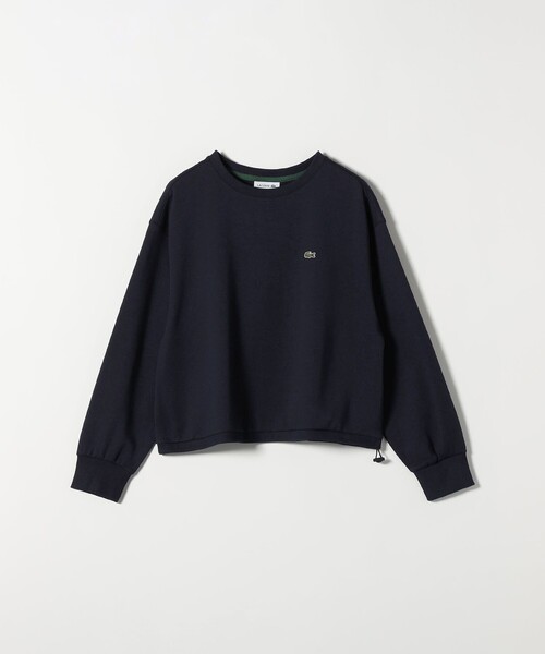 LACOSTE(ラコステ)の「LACOSTE:〈洗濯機可能〉ダブルフェイス ドロスト プルオーバー(Tシャツ/カットソー・レディース・ライトグレー/ネイビー・ONE SIZE)」の2枚目の写真