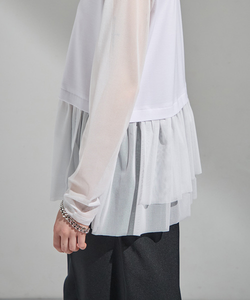 ATS（エーティーエス）の「メッシュ切り替えプルオーバー（Tシャツ/カットソー・レディース・ホワイト・M）」の14枚目の写真