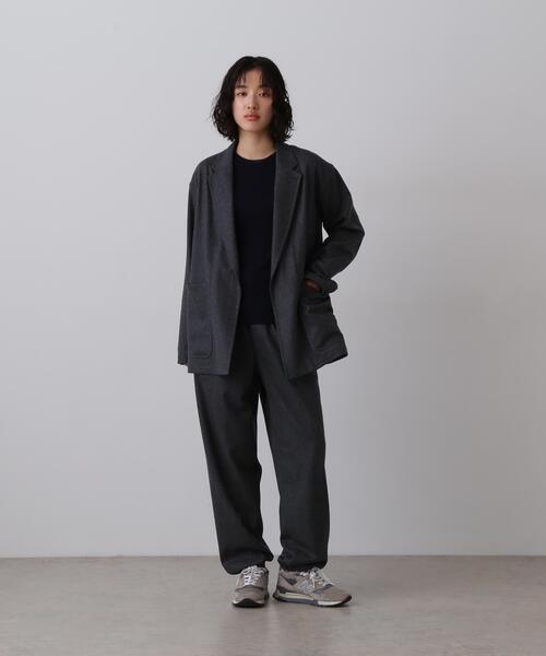 YLEVE(イレーヴ)の「YLEVE / SUPER120's WOOL FLANNEL JACKET(テーラードジャケット・レディース・ネイビー/グレー・1/0)」の3枚目の写真