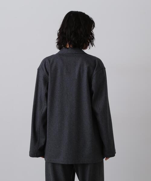 YLEVE(イレーヴ)の「YLEVE / SUPER120's WOOL FLANNEL JACKET(テーラードジャケット・レディース・ネイビー/グレー・1/0)」の5枚目の写真