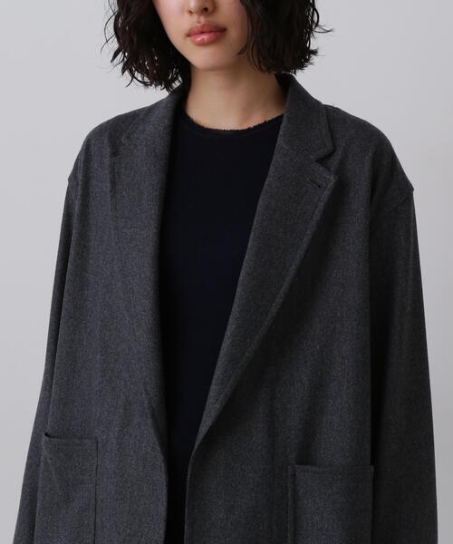 YLEVE(イレーヴ)の「YLEVE / SUPER120's WOOL FLANNEL JACKET(テーラードジャケット・レディース・ネイビー/グレー・1/0)」の6枚目の写真
