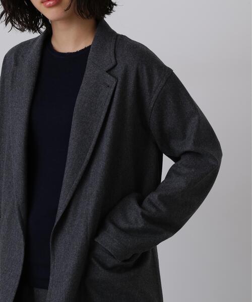 YLEVE(イレーヴ)の「YLEVE / SUPER120's WOOL FLANNEL JACKET(テーラードジャケット・レディース・ネイビー/グレー・1/0)」の7枚目の写真