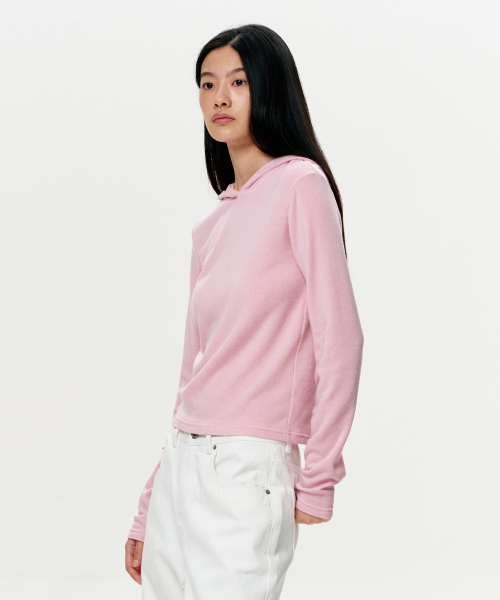 ERA（エラ）の「WOMEN ERA JERSEY HOODED TOP - PINK（パーカー・レディース・その他・FREE）」の2枚目の写真