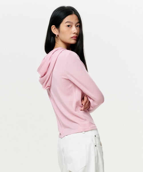 ERA（エラ）の「WOMEN ERA JERSEY HOODED TOP - PINK（パーカー・レディース・その他・FREE）」の3枚目の写真