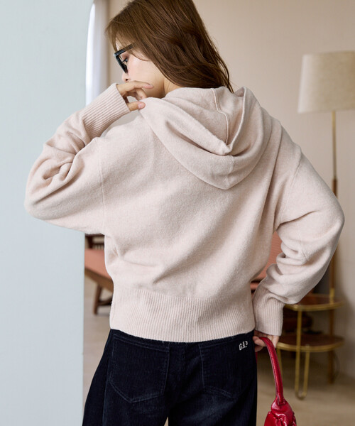 adidas（アディダス）の「adidas/アディダス ESSENTIALS KNIT HOODIE/エッセンシャルズ ニット フーディー　限定展開（パーカー・レディース・グレー/ブラウン/ベージュ・MEDIUM/SMALL）」の20枚目の写真