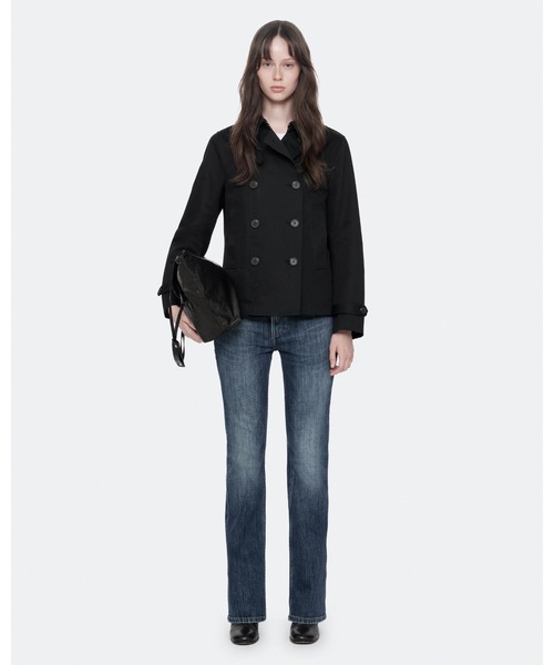 ALLSAINTS（オールセインツ）の「TILDA DOUBLE-BREASTED COTTON PEACOAT | TILDA ダブルブレスト コットン ピーコート（ピーコート・レディース・ブラック・6/8/10/4）」の9枚目の写真