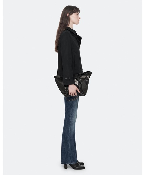 ALLSAINTS（オールセインツ）の「TILDA DOUBLE-BREASTED COTTON PEACOAT | TILDA ダブルブレスト コットン ピーコート（ピーコート・レディース・ブラック・6/8/10/4）」の2枚目の写真