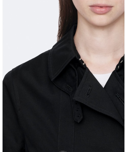 ALLSAINTS（オールセインツ）の「TILDA DOUBLE-BREASTED COTTON PEACOAT | TILDA ダブルブレスト コットン ピーコート（ピーコート・レディース・ブラック・6/8/10/4）」の3枚目の写真