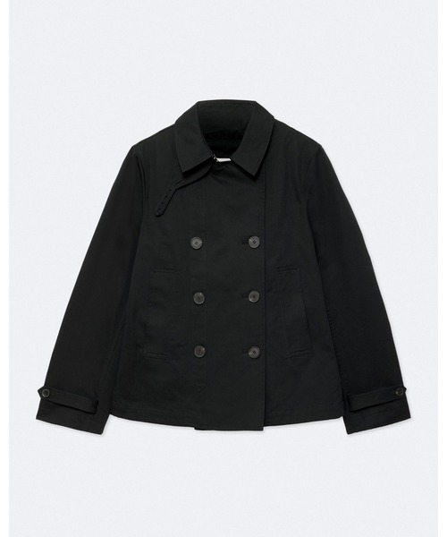 ALLSAINTS（オールセインツ）の「TILDA DOUBLE-BREASTED COTTON PEACOAT | TILDA ダブルブレスト コットン ピーコート（ピーコート・レディース・ブラック・6/8/10/4）」の5枚目の写真