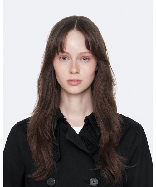 ALLSAINTS（オールセインツ）の「TILDA DOUBLE-BREASTED COTTON PEACOAT | TILDA ダブルブレスト コットン ピーコート（ピーコート・レディース・ブラック・6/8/10/4）」の4枚目の写真