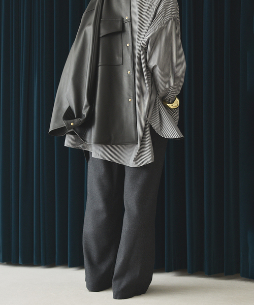 VERMEIL par iena(ヴェルメイユパーイエナ)の「《追加》ウールイージーパンツ(その他パンツ・レディース・チャコールグレー/ホワイト・38/40/36)」の10枚目の写真
