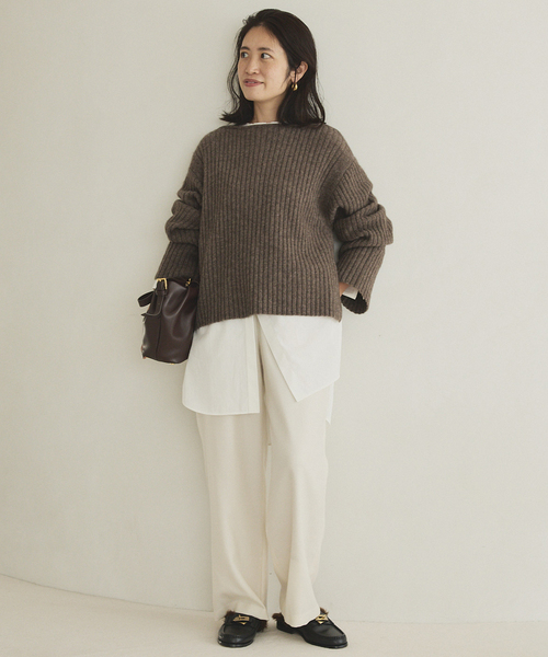 VERMEIL par iena(ヴェルメイユパーイエナ)の「《追加》ウールイージーパンツ(その他パンツ・レディース・チャコールグレー/ホワイト・38/40/36)」の13枚目の写真