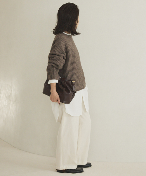 VERMEIL par iena(ヴェルメイユパーイエナ)の「《追加》ウールイージーパンツ(その他パンツ・レディース・チャコールグレー/ホワイト・38/40/36)」の14枚目の写真