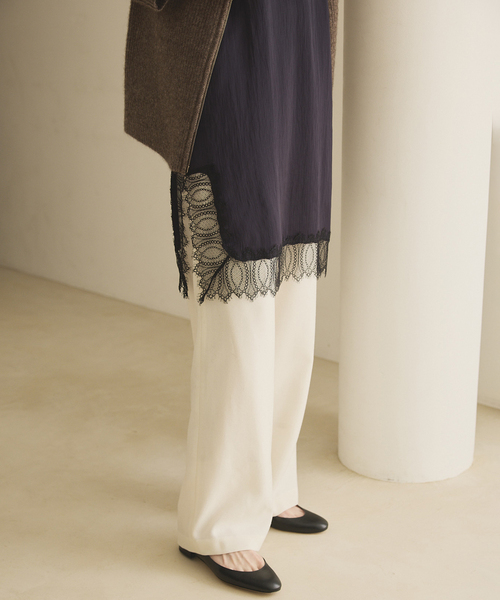 VERMEIL par iena(ヴェルメイユパーイエナ)の「《追加》ウールイージーパンツ(その他パンツ・レディース・チャコールグレー/ホワイト・38/40/36)」の16枚目の写真
